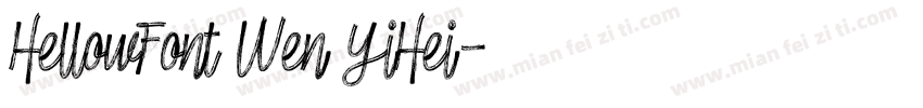 HellowFont Wen YiHei字体转换